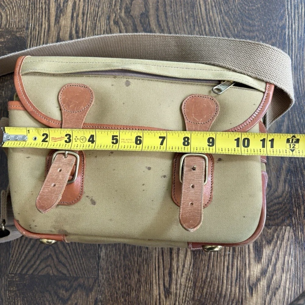 Vintage Billingham Series 3 Shoulder Camera Bag Khaki Canvas Leather Messenger